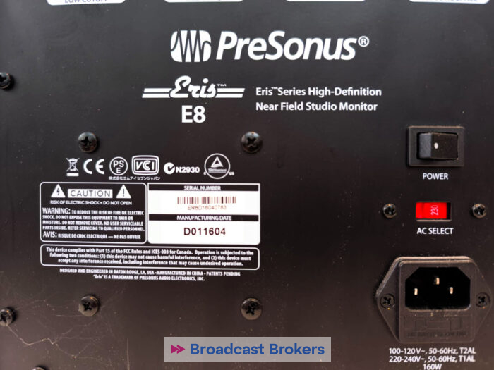 PreSONUS ERIS E8 Near Field Studio Monitor 04